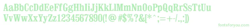 ClevelandCondensed Font – Green Fonts on White Background