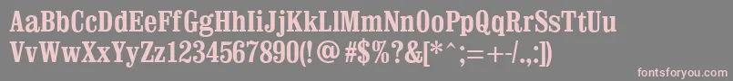 ClevelandCondensed Font – Pink Fonts on Gray Background