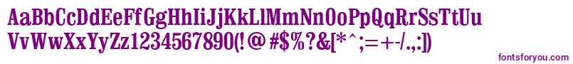 ClevelandCondensed Font – Purple Fonts on White Background
