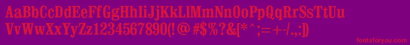 ClevelandCondensed Font – Red Fonts on Purple Background