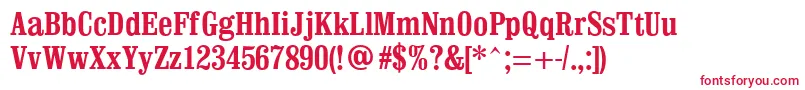 ClevelandCondensed Font – Red Fonts on White Background
