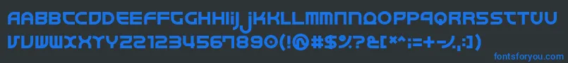 Junkmix Font – Blue Fonts on Black Background
