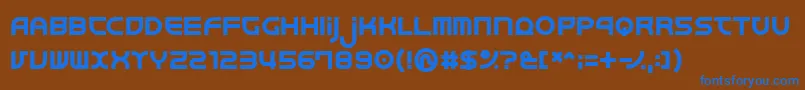 Junkmix Font – Blue Fonts on Brown Background