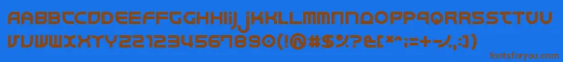 Junkmix Font – Brown Fonts on Blue Background