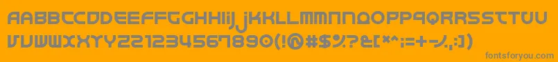 Junkmix Font – Gray Fonts on Orange Background