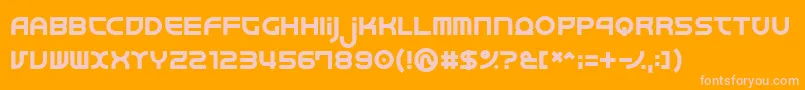 Junkmix Font – Pink Fonts on Orange Background