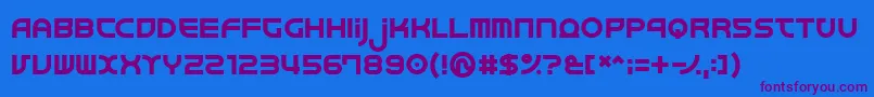 Junkmix Font – Purple Fonts on Blue Background