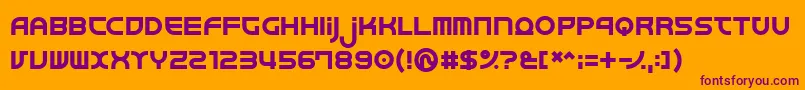Junkmix Font – Purple Fonts on Orange Background