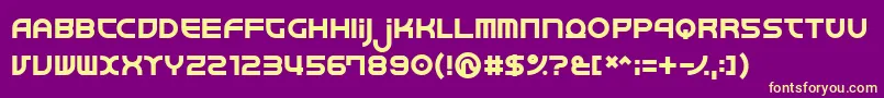 Junkmix Font – Yellow Fonts on Purple Background