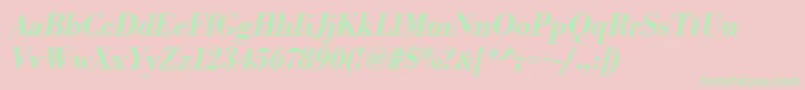 More about UrwbodonitmednarOblique Font UrwbodonitmednarOblique Font – Green Fonts on Pink Background