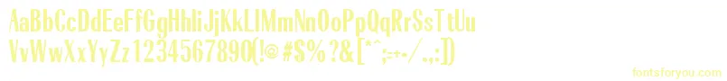 CindybobNormal Font – Yellow Fonts on White Background