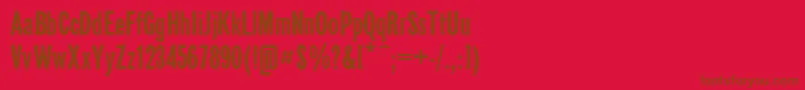 Ft50Plain Font – Brown Fonts on Red Background