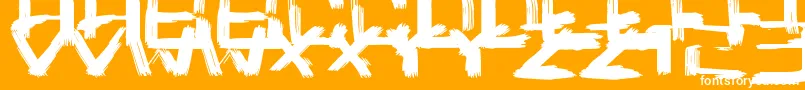 Police SquareBrush – polices blanches sur fond orange