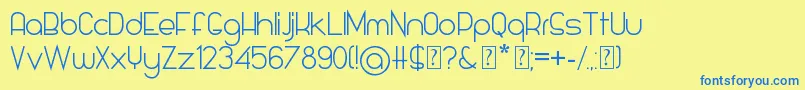 Glamourousse Font – Blue Fonts on Yellow Background