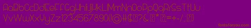 Glamourousse Font – Brown Fonts on Purple Background