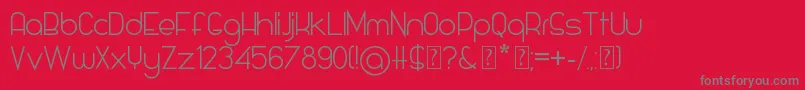 Glamourousse Font – Gray Fonts on Red Background