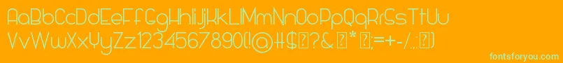 Glamourousse Font – Green Fonts on Orange Background