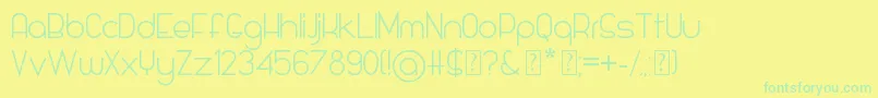 Glamourousse Font – Green Fonts on Yellow Background