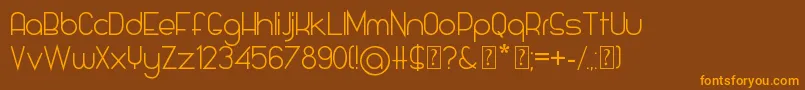 Glamourousse Font – Orange Fonts on Brown Background