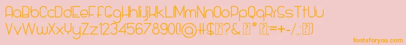 Glamourousse Font – Orange Fonts on Pink Background