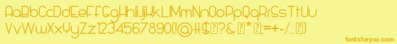 Glamourousse Font – Orange Fonts on Yellow Background