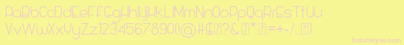 Glamourousse Font – Pink Fonts on Yellow Background