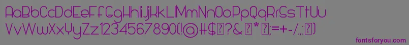 Glamourousse Font – Purple Fonts on Gray Background