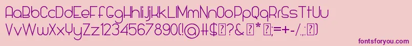 Glamourousse Font – Purple Fonts on Pink Background