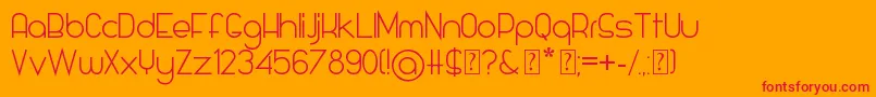 Glamourousse Font – Red Fonts on Orange Background