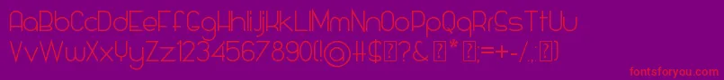 Glamourousse Font – Red Fonts on Purple Background