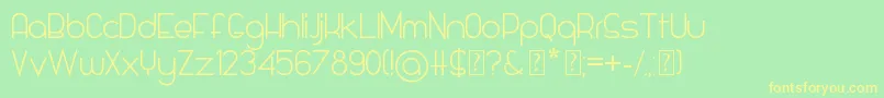 Glamourousse Font – Yellow Fonts on Green Background