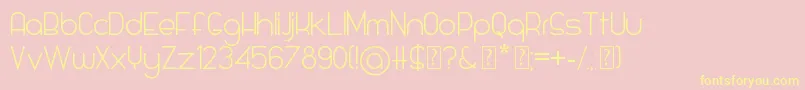 Glamourousse Font – Yellow Fonts on Pink Background