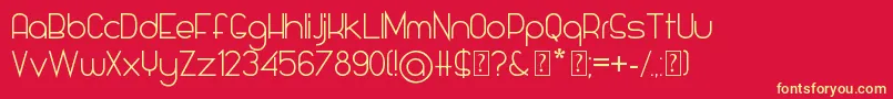 Glamourousse Font – Yellow Fonts on Red Background