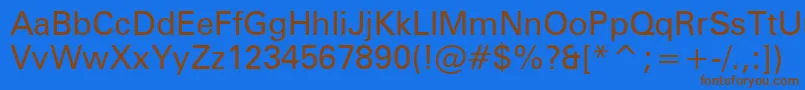 Zurichn Font – Brown Fonts on Blue Background