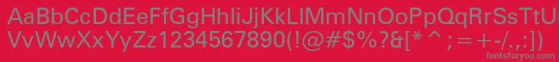 Zurichn-Schriftart – Graue Schriften auf rotem Hintergrund