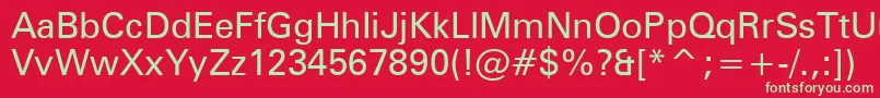 Zurichn Font – Green Fonts on Red Background