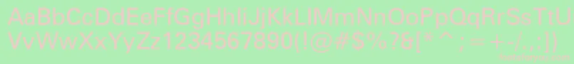 Zurichn Font – Pink Fonts on Green Background