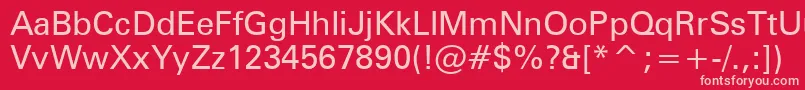 Zurichn Font – Pink Fonts on Red Background