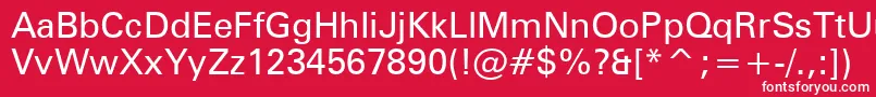 Zurichn Font – White Fonts on Red Background
