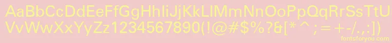 Zurichn Font – Yellow Fonts on Pink Background