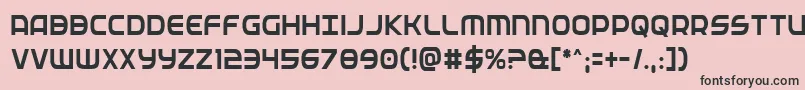 Fedservicecond Font – Black Fonts on Pink Background