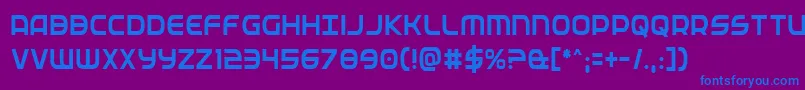 Fedservicecond Font – Blue Fonts on Purple Background