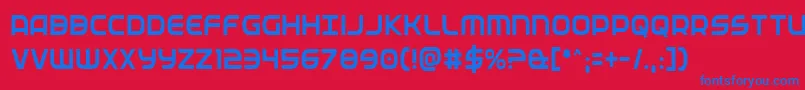 Fedservicecond Font – Blue Fonts on Red Background