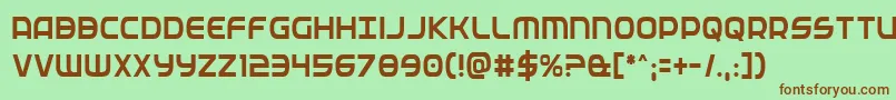Fedservicecond Font – Brown Fonts on Green Background