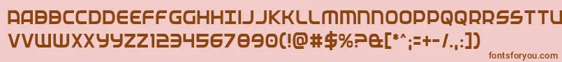 Fedservicecond Font – Brown Fonts on Pink Background