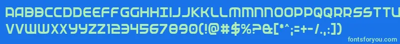 Fedservicecond Font – Green Fonts on Blue Background