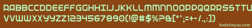Fedservicecond Font – Green Fonts on Brown Background