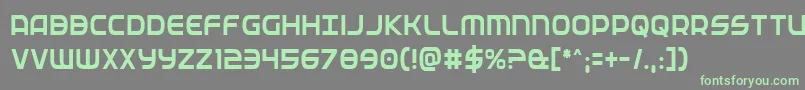 Fedservicecond Font – Green Fonts on Gray Background