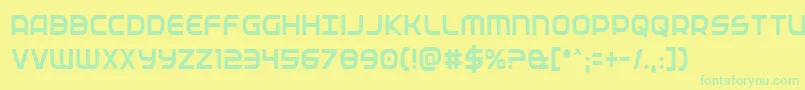 Fedservicecond Font – Green Fonts on Yellow Background