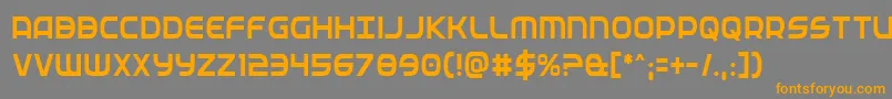 Fedservicecond Font – Orange Fonts on Gray Background